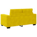 Loveseat met kussen Geel Fluweel