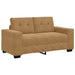 Loveseat met kussen Bruin Fluweel
