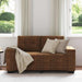 Loveseat met kussen Bruin Kunstleer