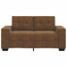 Loveseat met kussen Bruin Kunstleer