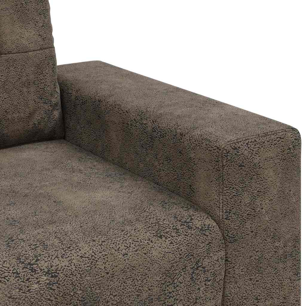 Loveseat met kussen Donkergrijs Kunstleer