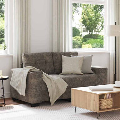 Loveseat met kussen Donkergrijs Kunstleer