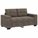Loveseat met kussen Donkergrijs Kunstleer
