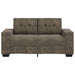 Loveseat met kussen Donkergrijs Kunstleer