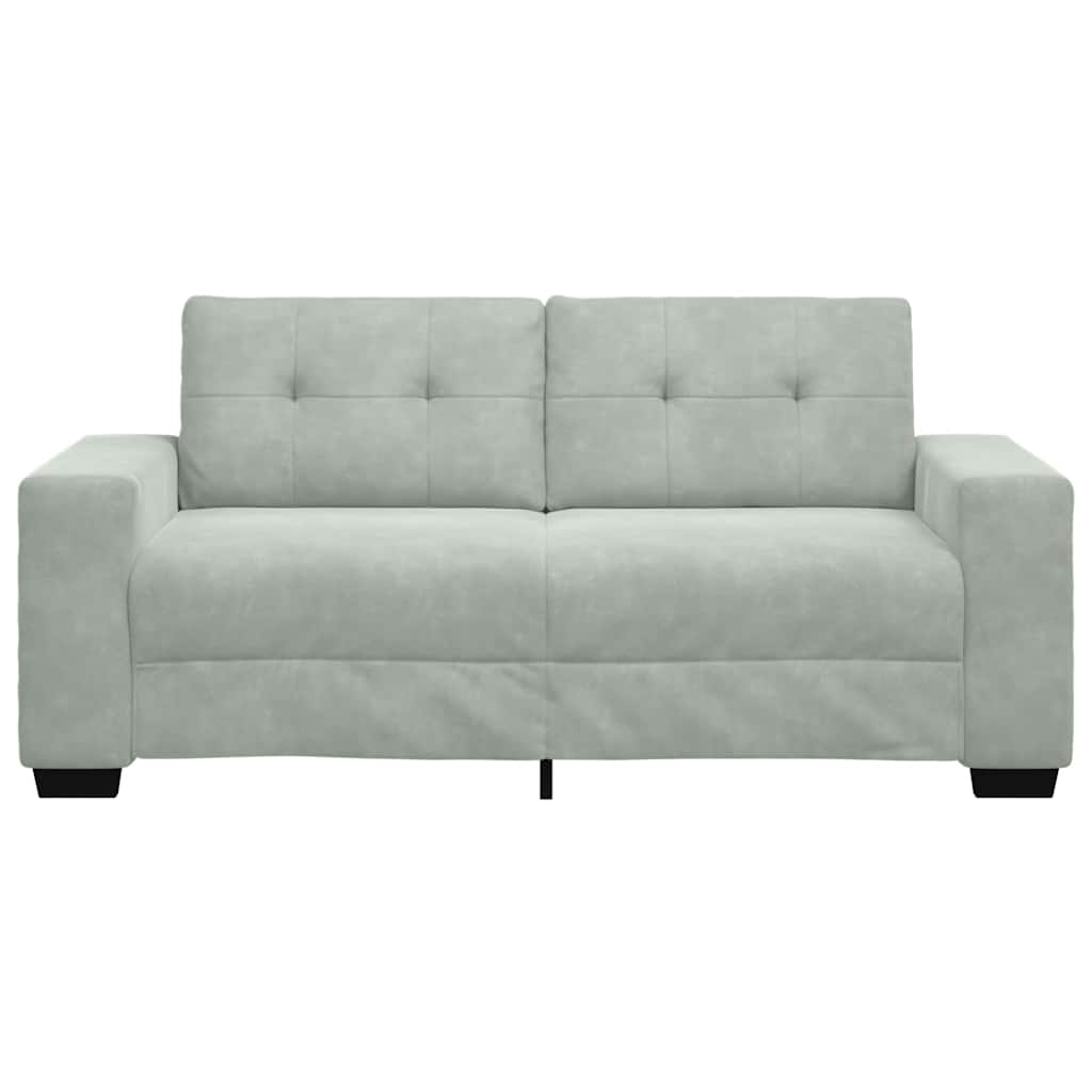Loveseat bank 180x77x82 cm fluweel lichtgrijs