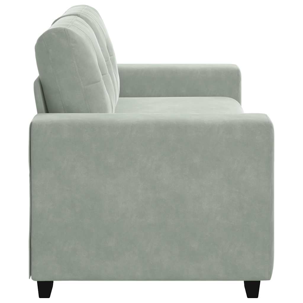 Loveseat bank 180x77x82 cm fluweel lichtgrijs