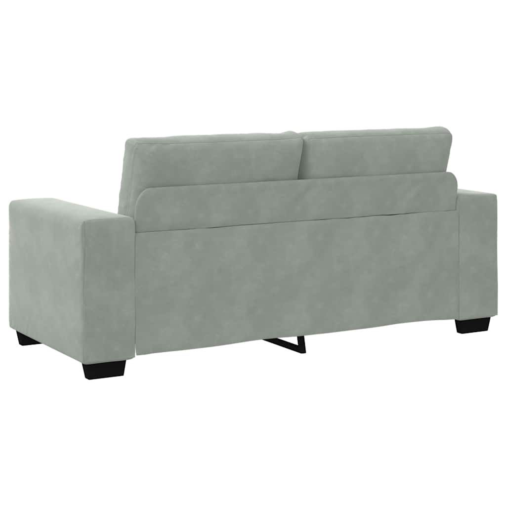 Loveseat bank 180x77x82 cm fluweel lichtgrijs