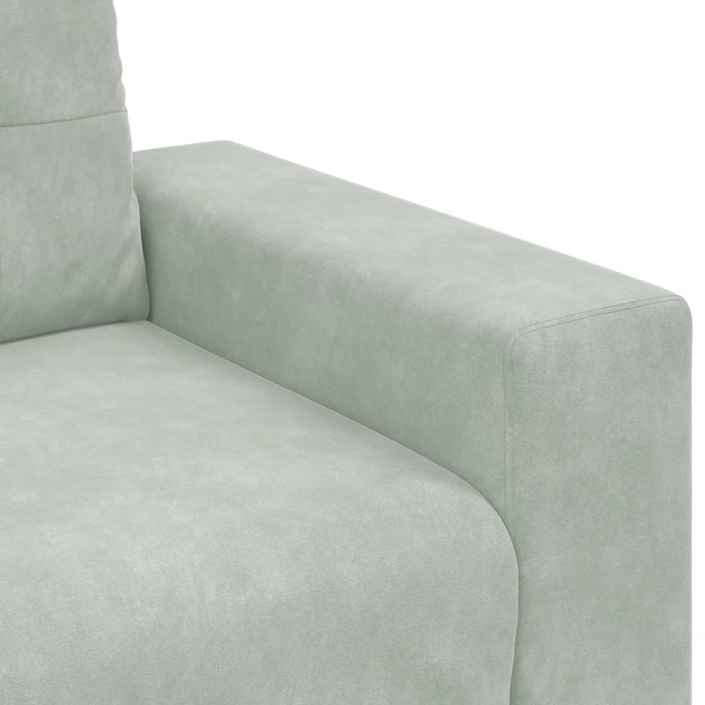 Loveseat bank 180x77x82 cm fluweel lichtgrijs