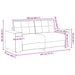 Loveseat bank 180x77x82 cm fluweel lichtgrijs