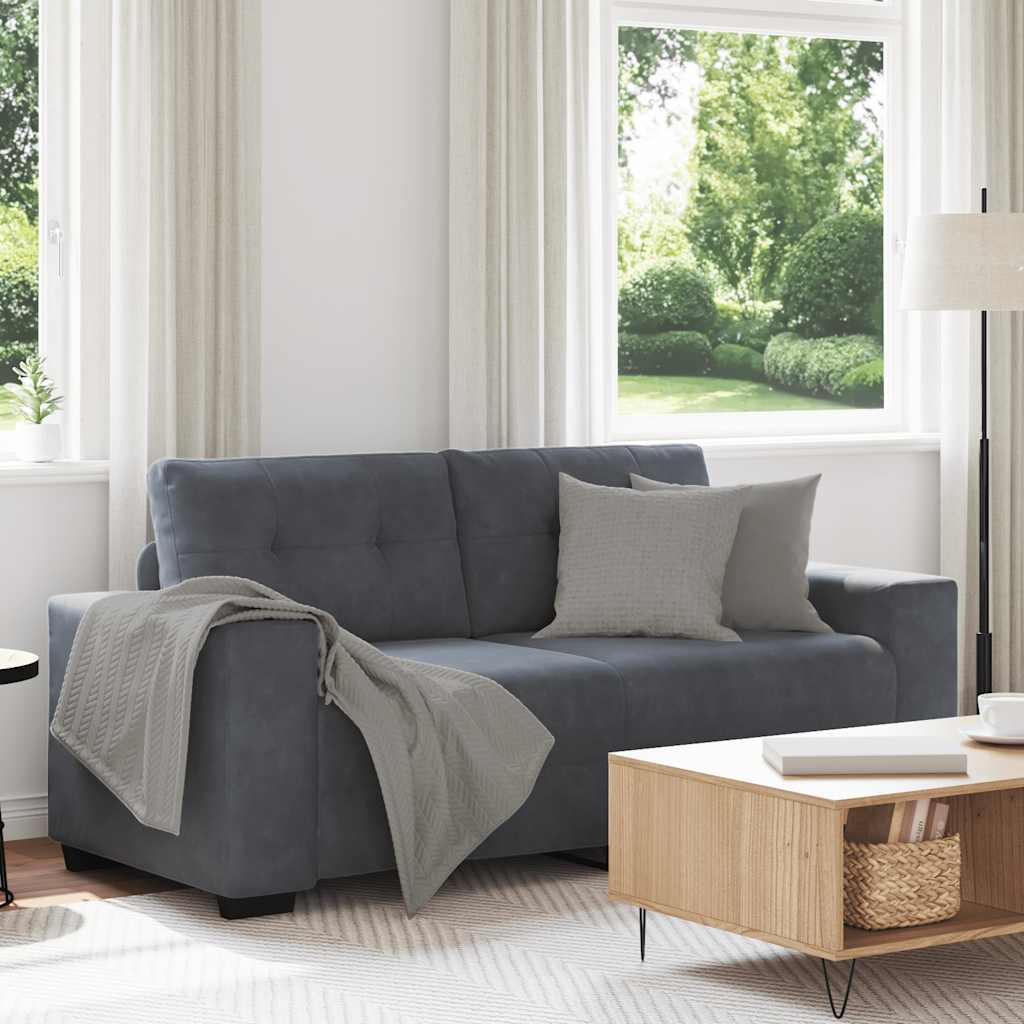 Loveseat bank 180x77x82 cm fluweel donkergrijs