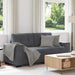 Loveseat bank 180x77x82 cm fluweel donkergrijs