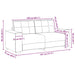 Loveseat Sofa Wijnrood 180x77x82 cm Fluweel