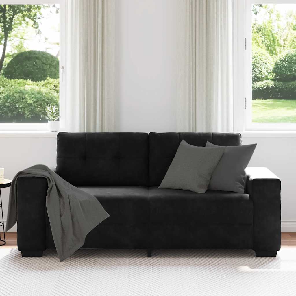 Loveseat bank 180x77x82 cm fluweel zwart