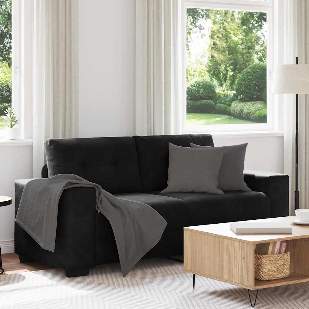 Loveseat bank 180x77x82 cm fluweel zwart
