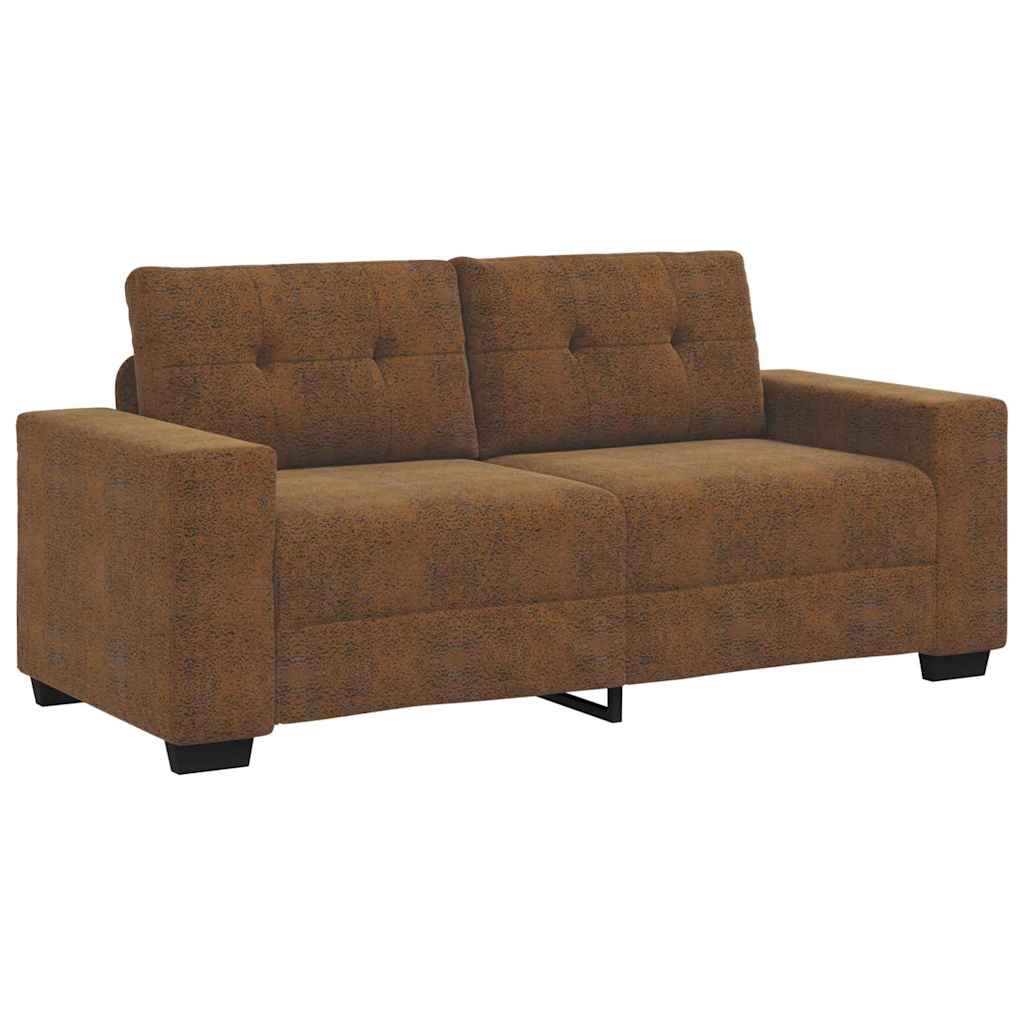 Loveseat met kussen Bruin Kunstleer