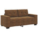 Loveseat met kussen Bruin Kunstleer