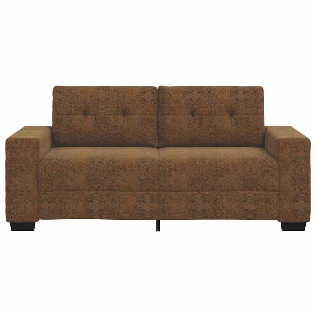 Loveseat met kussen Bruin Kunstleer