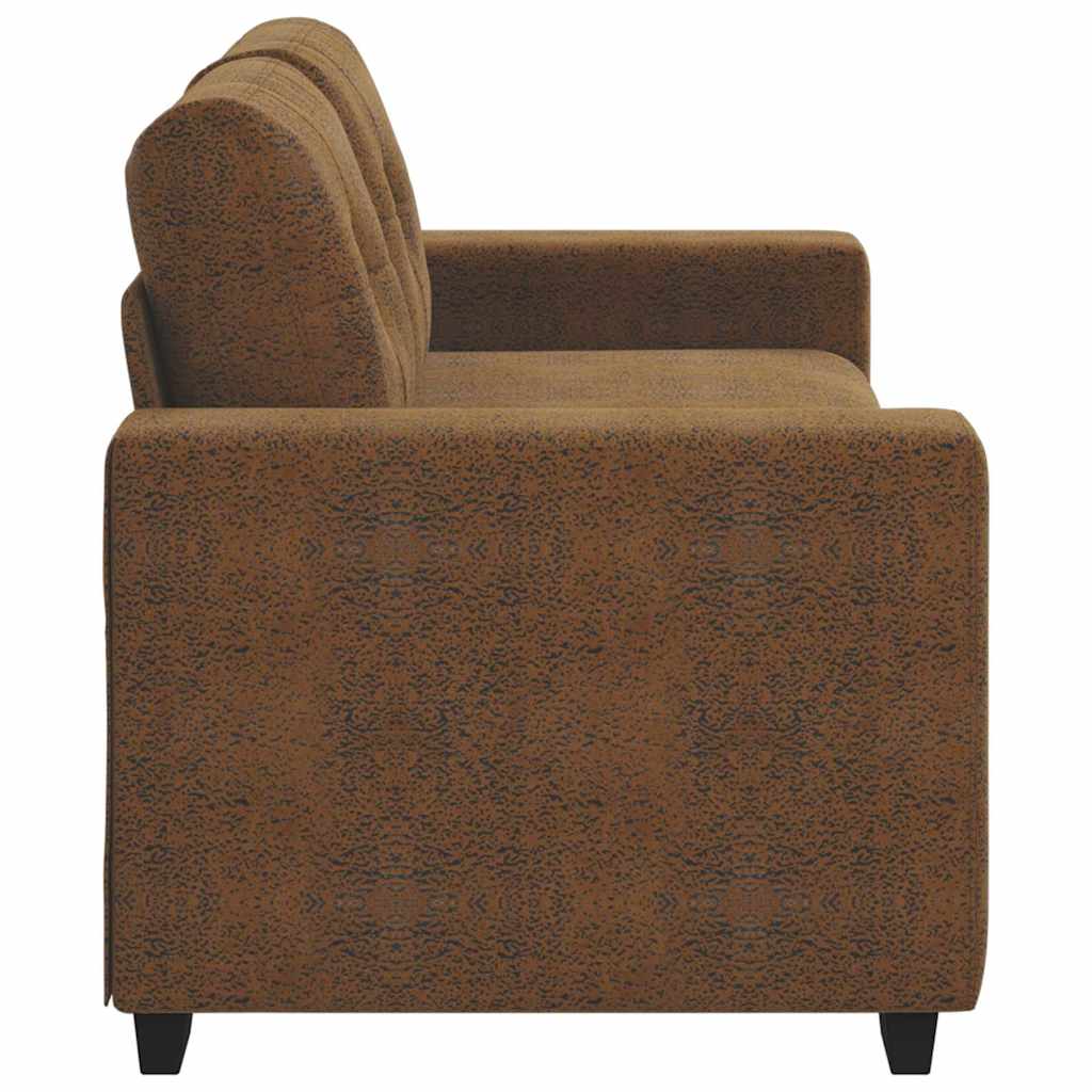 Loveseat met kussen Bruin Kunstleer