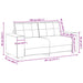 Loveseat Bruin 180 cm Nep Suede Leer