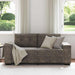 Loveseat met kussen Donkergrijs Kunstleer