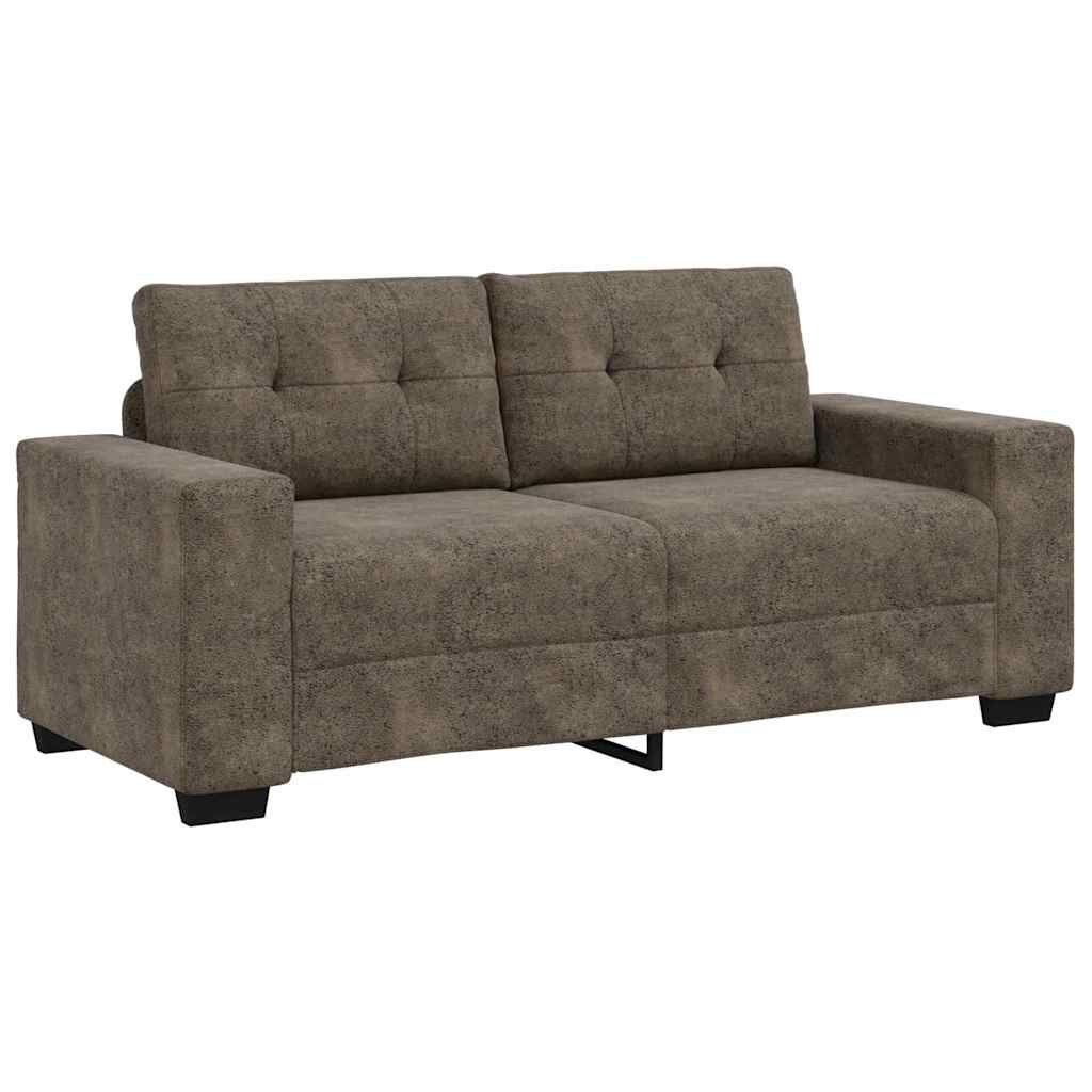 Loveseat met kussen Donkergrijs Kunstleer