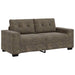 Loveseat met kussen Donkergrijs Kunstleer
