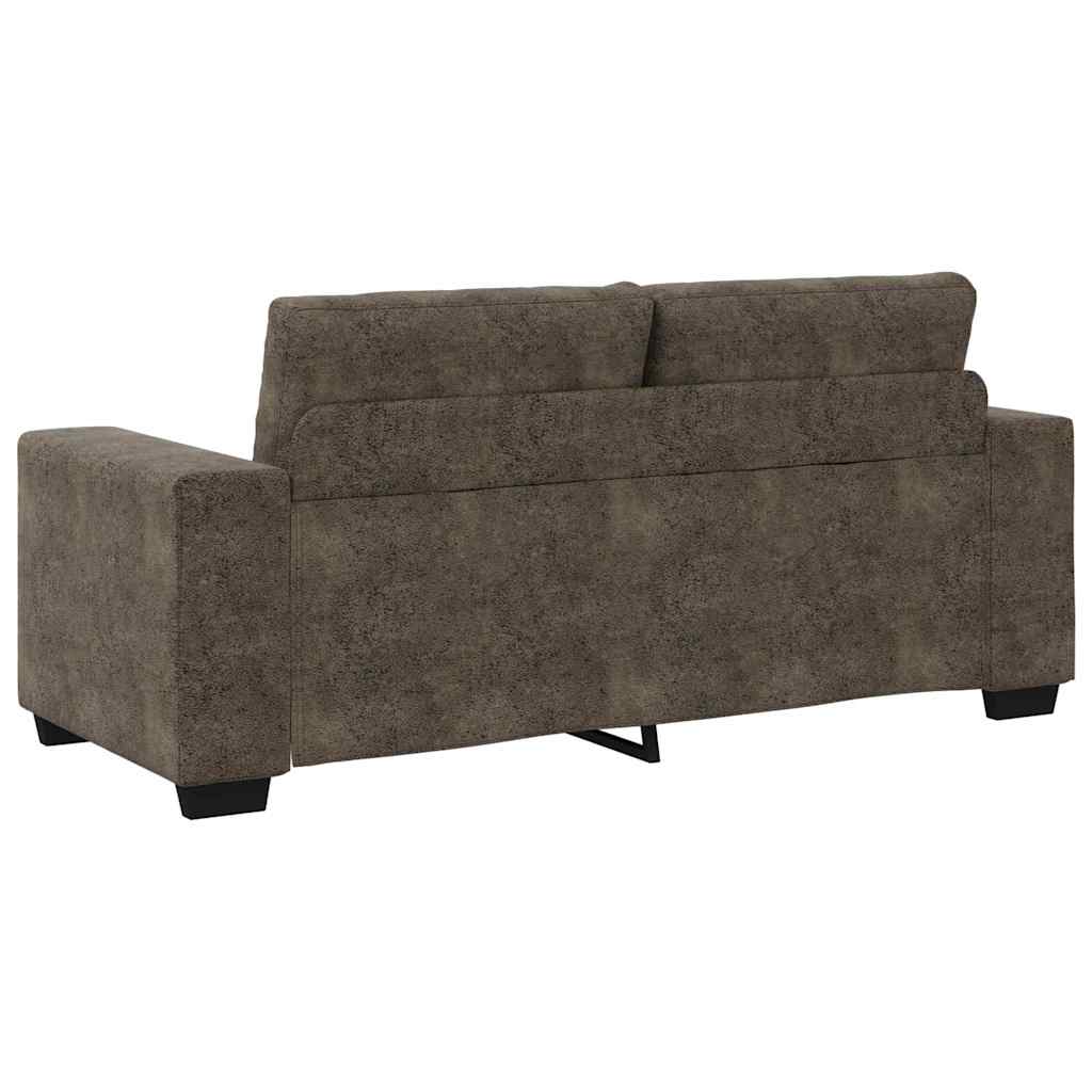 Loveseat met kussen Donkergrijs Kunstleer