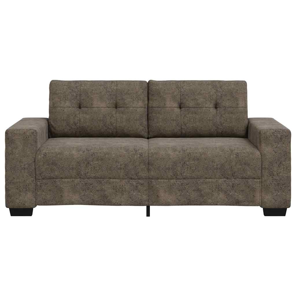 Loveseat met kussen Donkergrijs Kunstleer