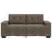 Loveseat met kussen Donkergrijs Kunstleer