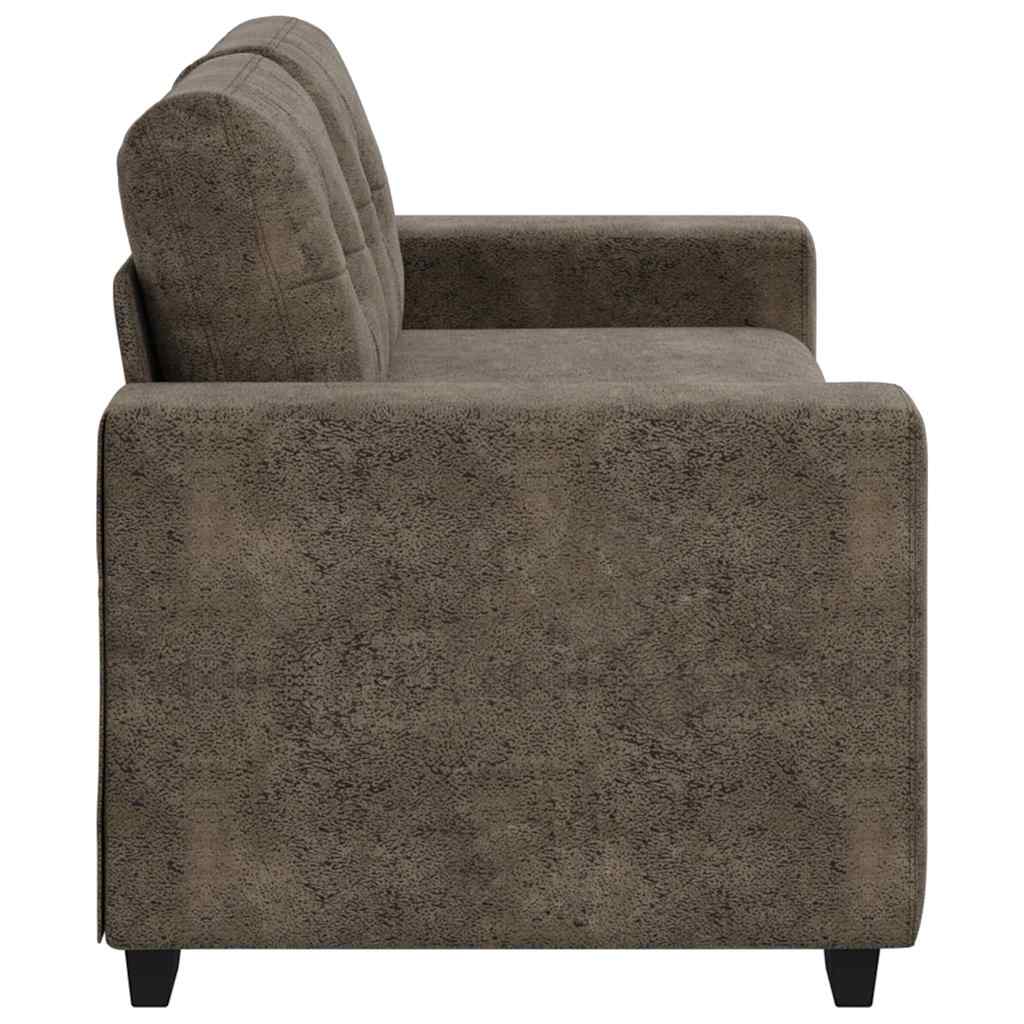 Loveseat met kussen Donkergrijs Kunstleer