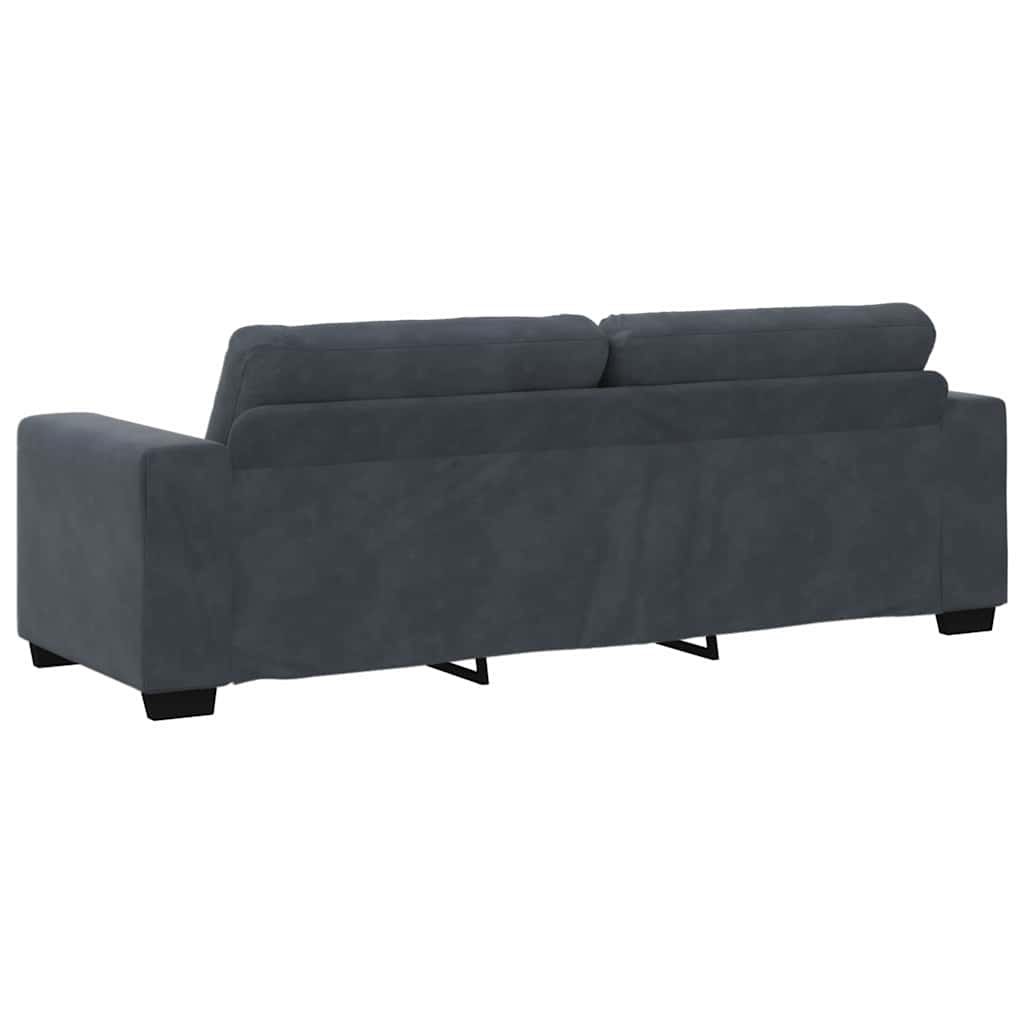 3-zitsbank donkergrijs 220x78x80 cm fluweel