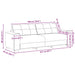 3-zitsbank donkergrijs 220x78x80 cm fluweel