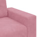 3-Zits Bank Roze 220 cm Fluweel