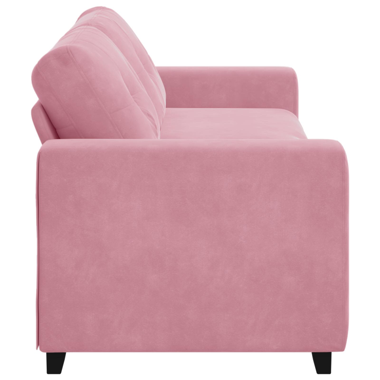 3-Zits Bank Roze 220 cm Fluweel