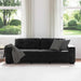 3-zitsbank zwart 220x78x80 cm fluweel