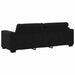 3-zitsbank zwart 220x78x80 cm fluweel