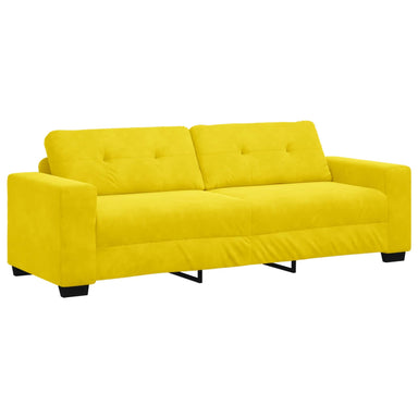 3-Zits Bank Geel 220 cm Fluweel
