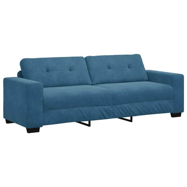 3-Zits Sofa Blauw 220 cm Fluweel
