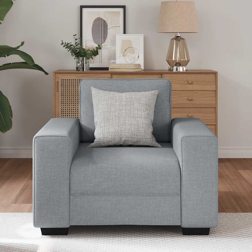 Fauteuil 100x77x82 cm stof lichtgrijs
