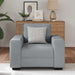 Fauteuil 100x77x82 cm stof lichtgrijs