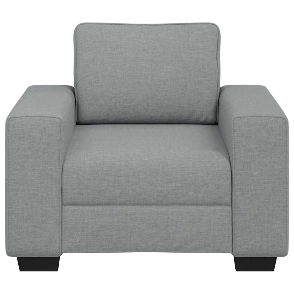 Fauteuil 100x77x82 cm stof lichtgrijs