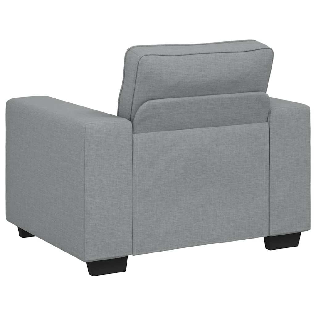 Fauteuil 100x77x82 cm stof lichtgrijs