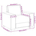 Fauteuil 100x77x82 cm stof lichtgrijs