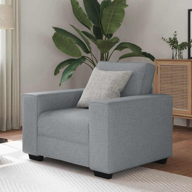 Fauteuil 100x77x82 cm stof lichtgrijs