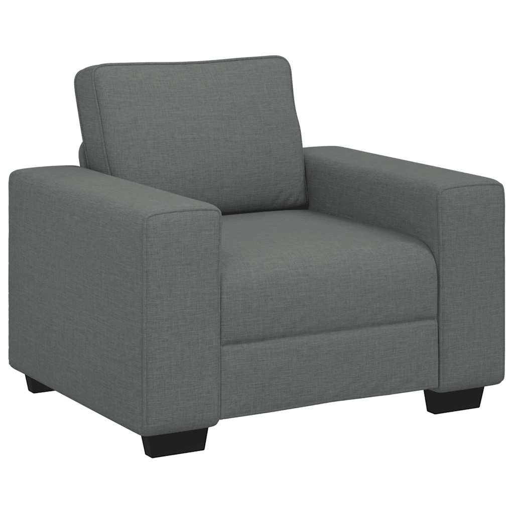 Fauteuil 100x77x82 cm stof donkergrijs
