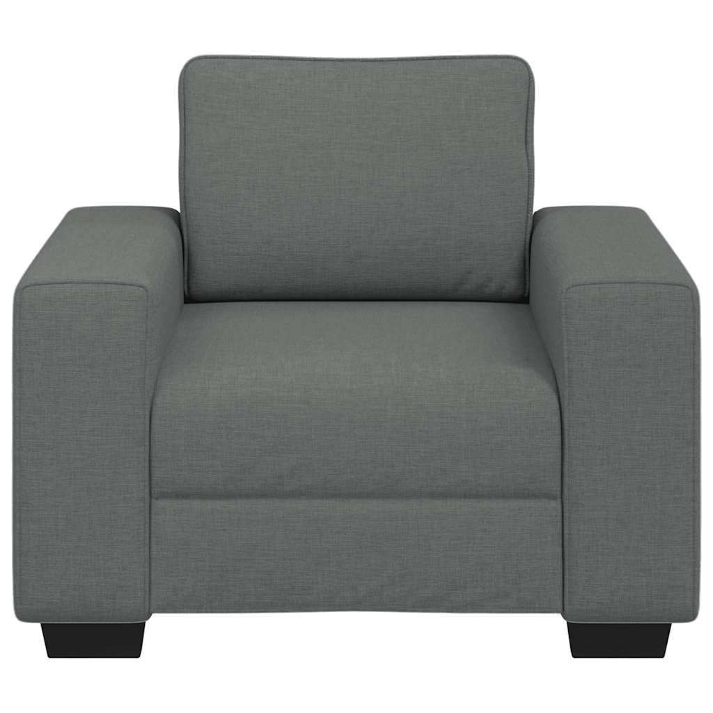 Fauteuil 100x77x82 cm stof donkergrijs