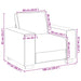 Fauteuil 100x77x82 cm stof donkergrijs