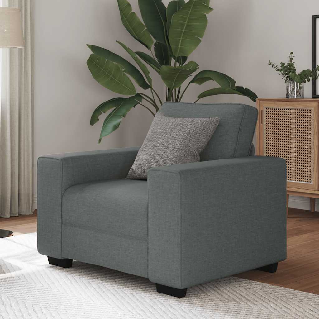 Fauteuil 100x77x82 cm stof donkergrijs