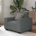 Fauteuil 100x77x82 cm stof donkergrijs
