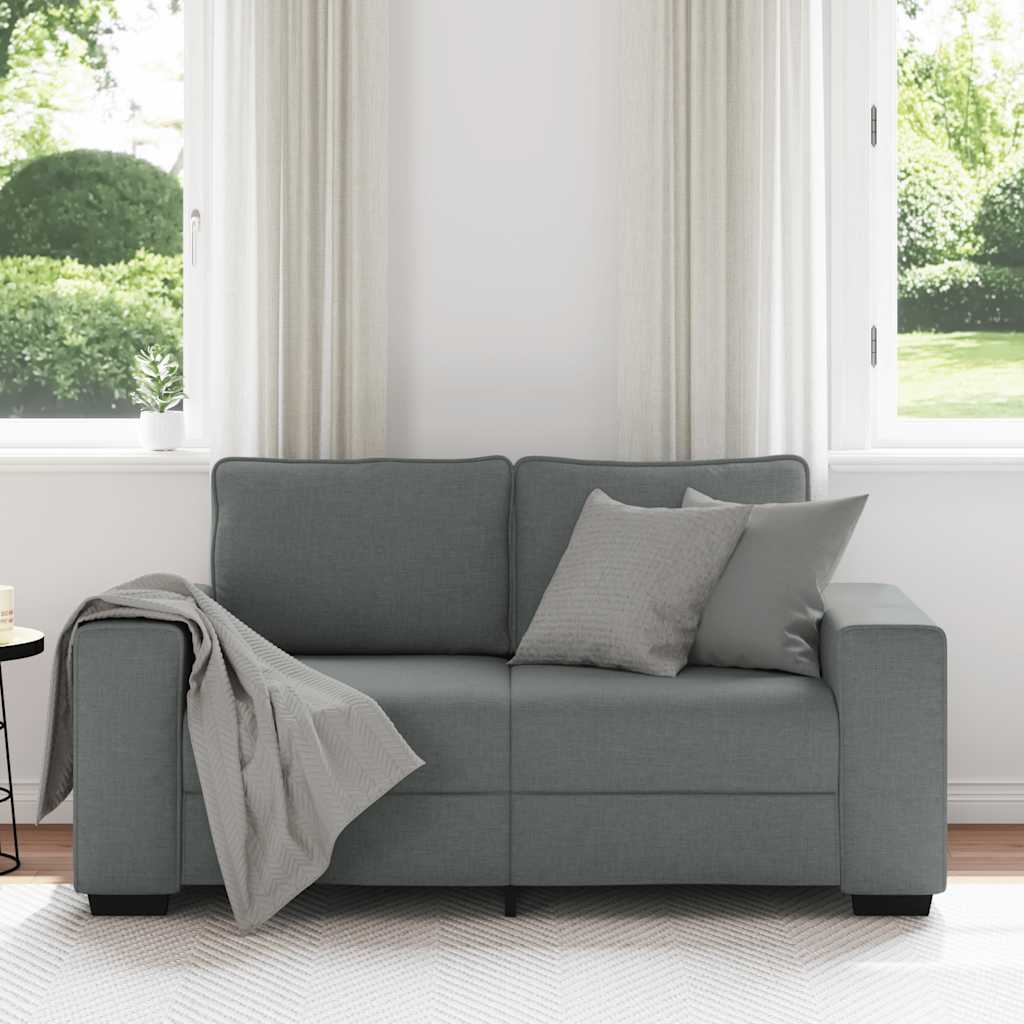 2-zitsbank 160x77x82 cm stof donkergrijs